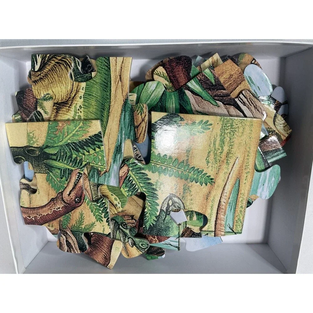 MELISSA & DOUG Floor Puzzle Dinosaurs 48 Jumbo Pieces Easy Clean 🧩🎁 EUC